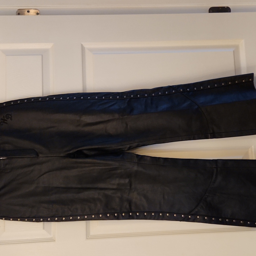 Harley-Davidson Black supple soft leather Women Jeans